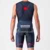 Fietskleding (Fietsshirt + Korte Koersbroek) 2022 Quick-Step Alpha Vinyl Frans Kampioenschap - Rood Blauw Wit